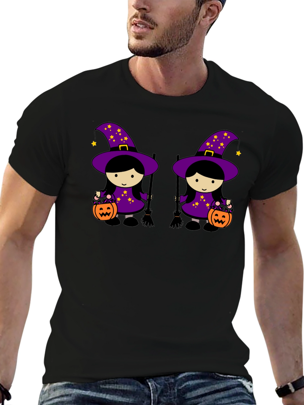 Halloween Witches Black T-Shirt