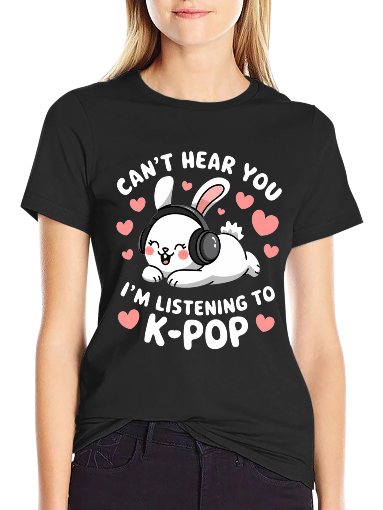 K-Pop Bunny T-Shirt - Cute Music Lover Tee