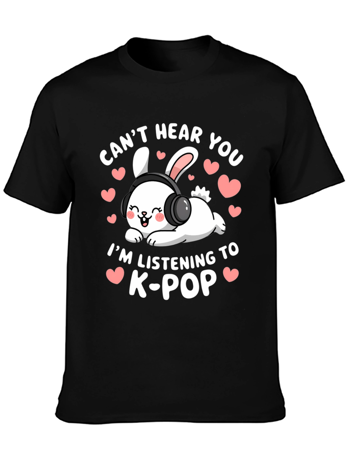 K-Pop Bunny T-Shirt - Cute Music Lover Tee