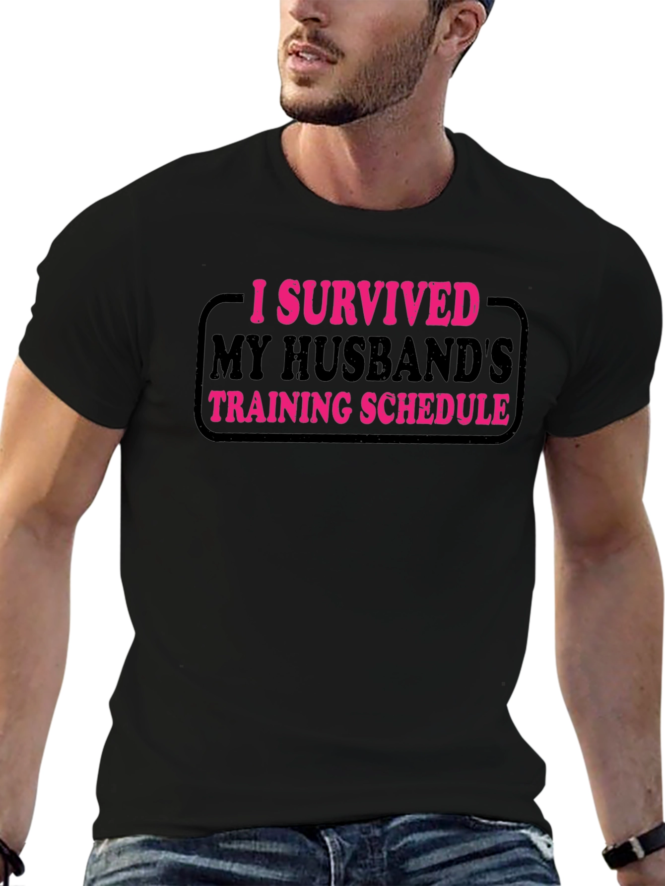 I Survived My Husbands Training Schedule T-Shirt