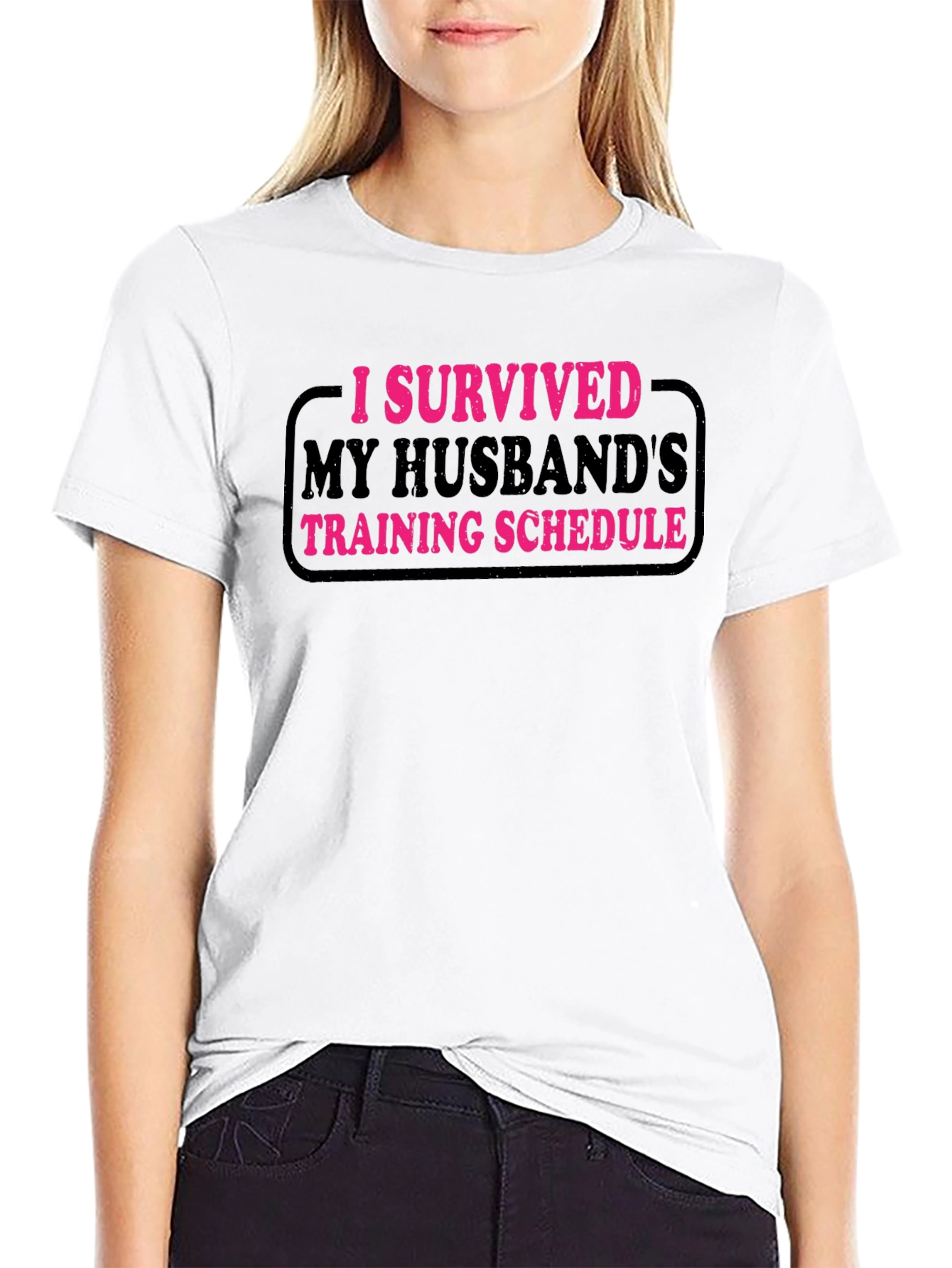 I Survived My Husbands Training Schedule T-Shirt