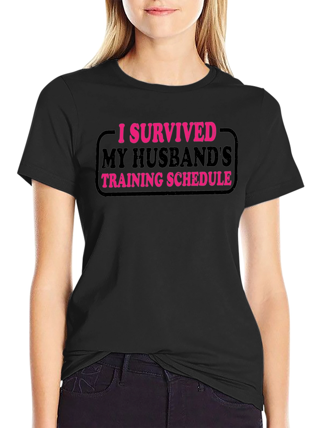 I Survived My Husbands Training Schedule T-Shirt