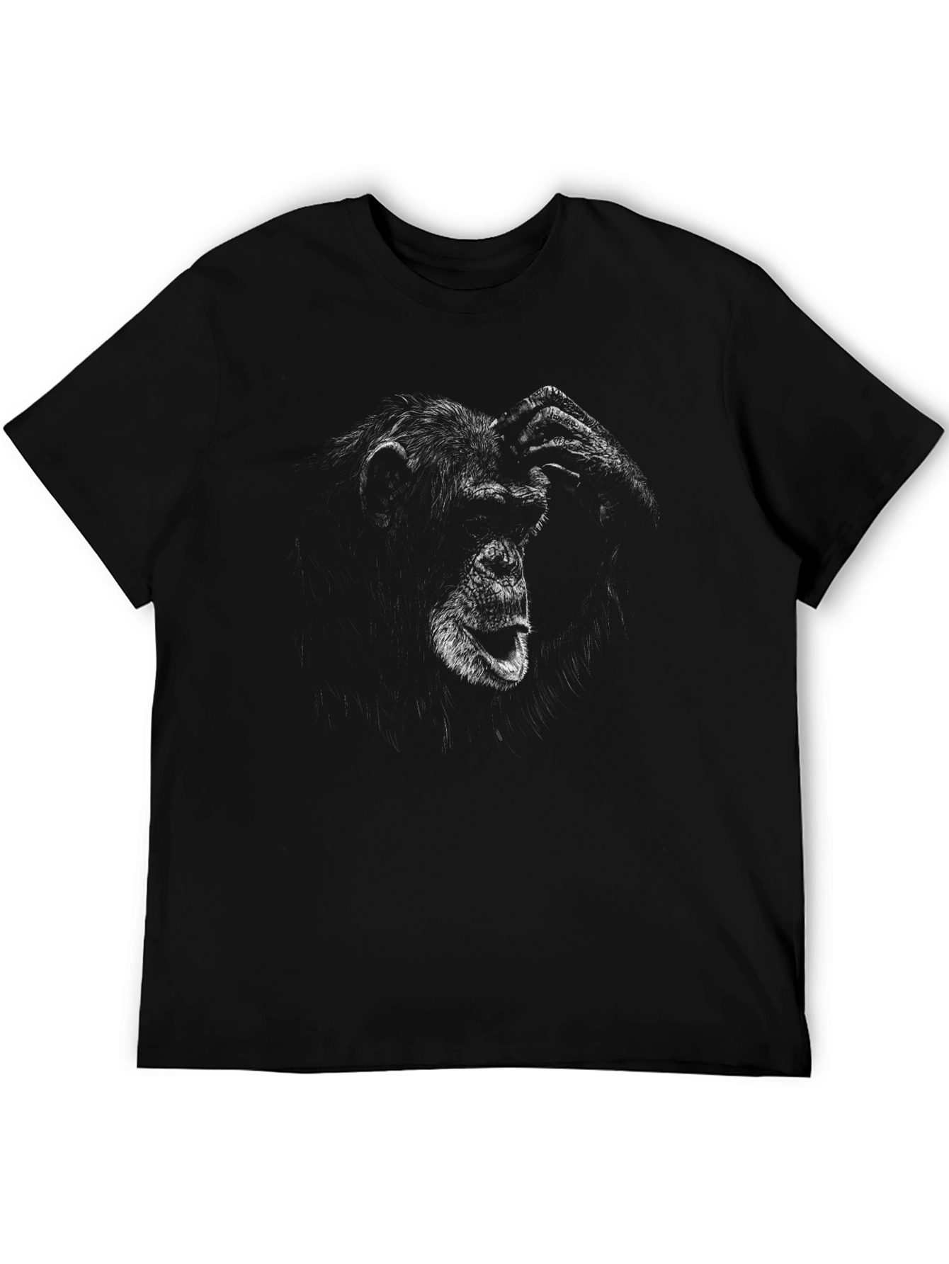 Graphic Black T-Shirt - Monkey See No Evil