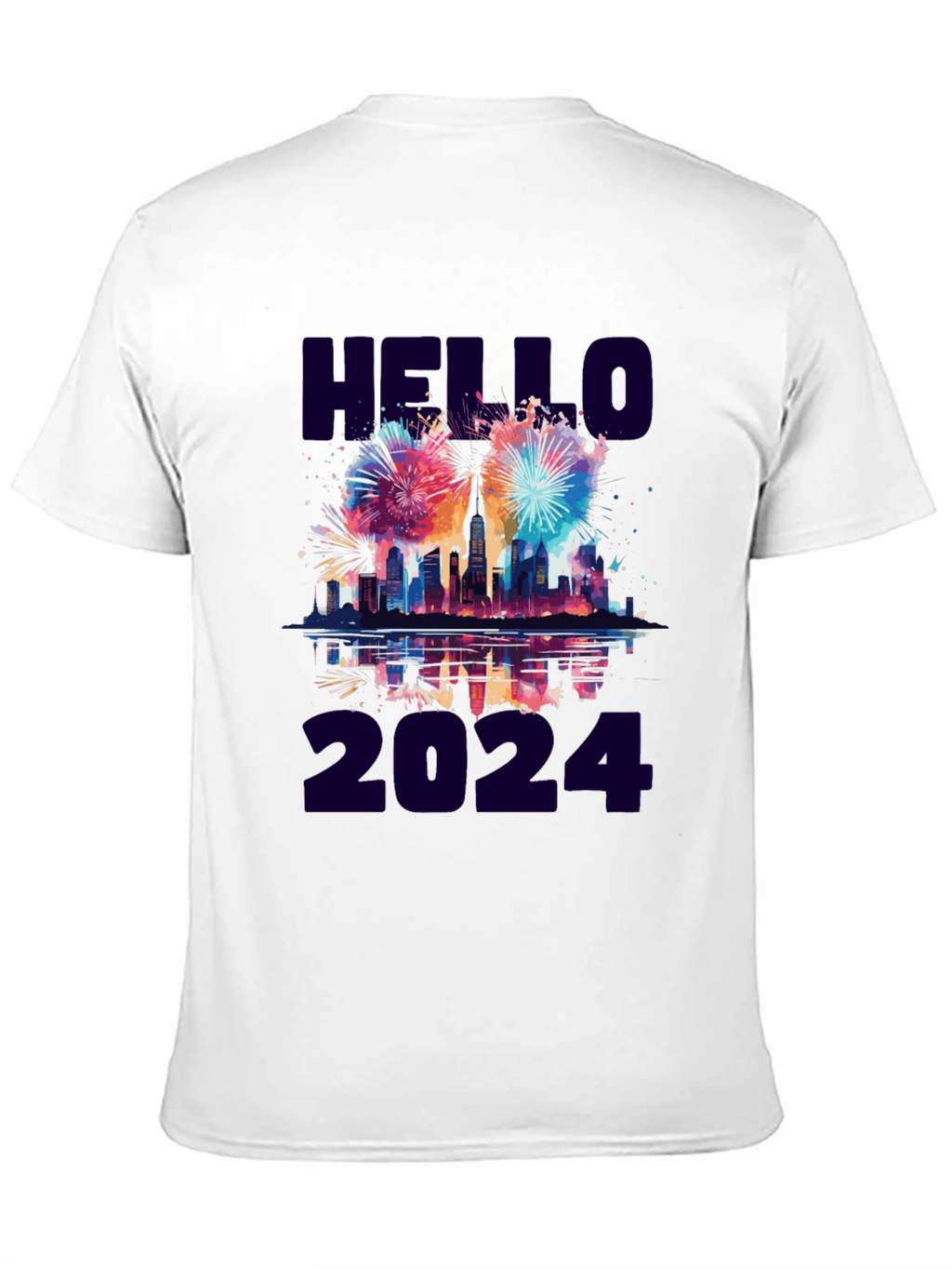 Hello 2024 Fireworks Graphic Tee