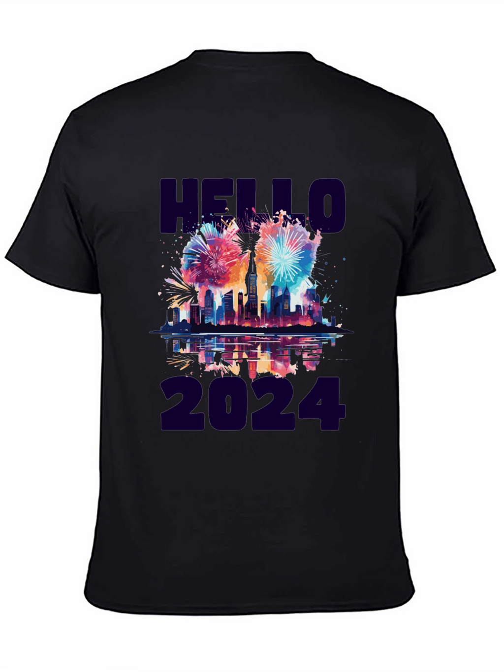 Hello 2024 Fireworks Graphic Tee