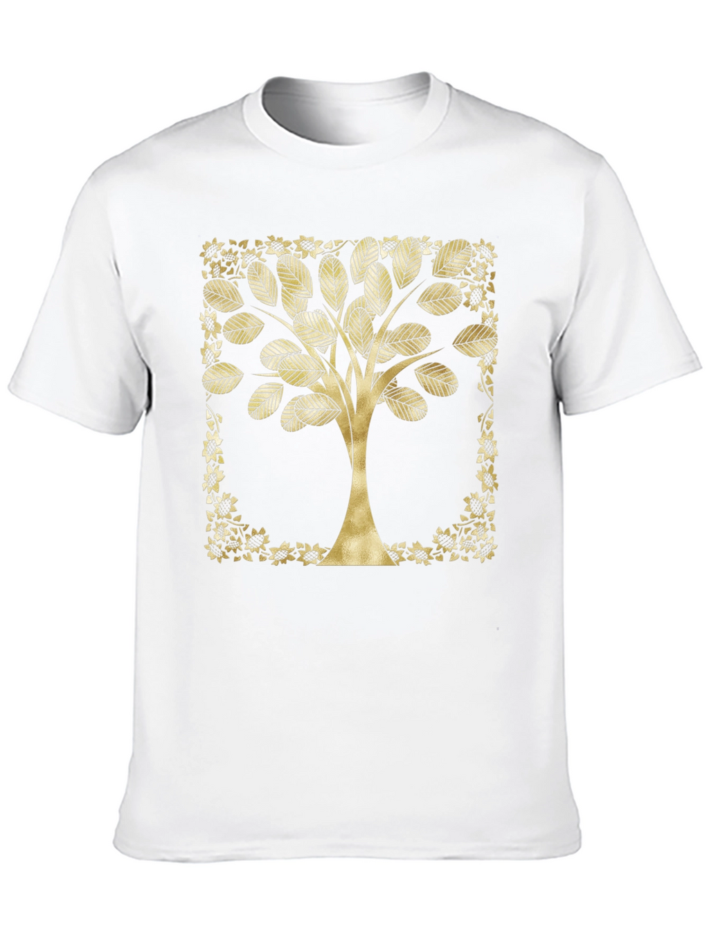 Golden Tree Graphic Black T-Shirt