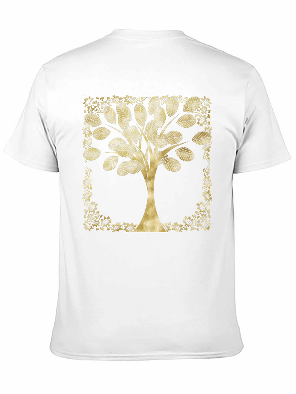 Golden Tree Graphic Black T-Shirt