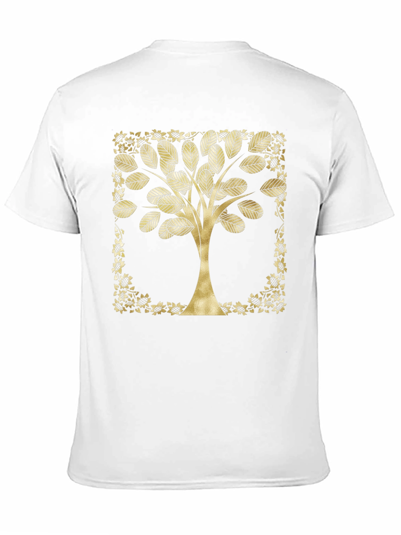 Golden Tree Graphic Black T-Shirt