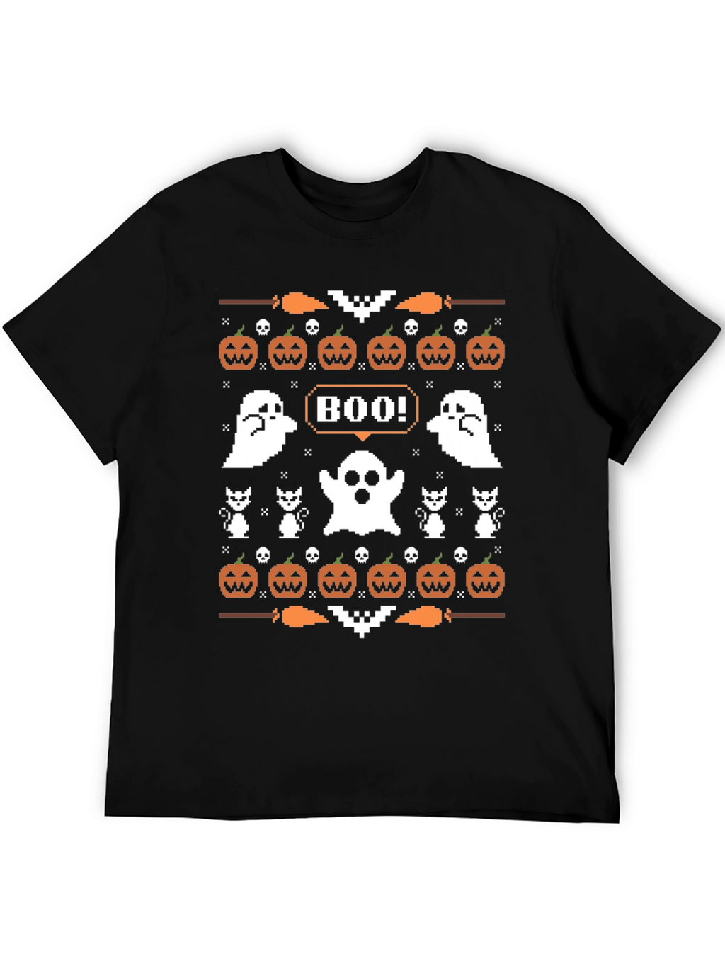 Boo Halloween Pixel Art T-Shirt