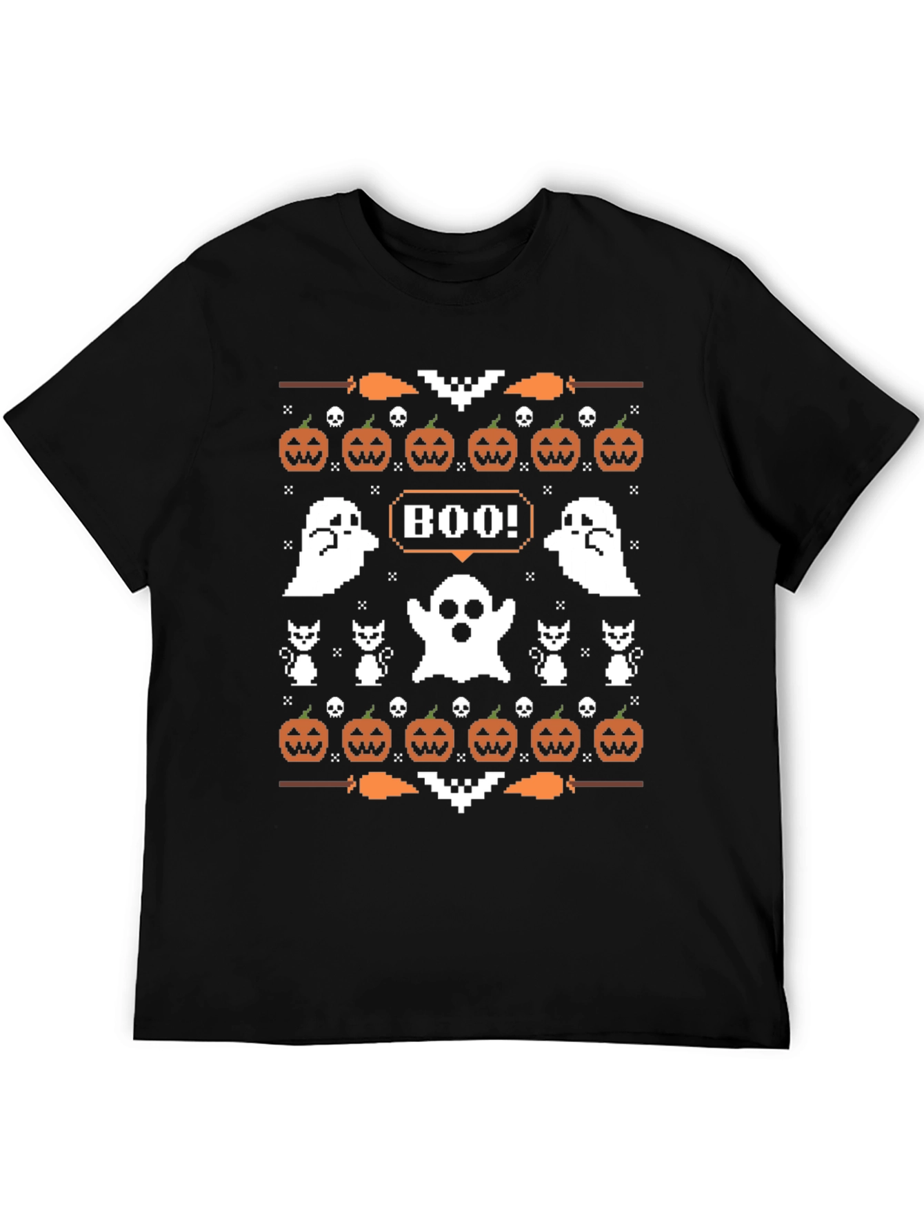 Boo Halloween Pixel Art T-Shirt