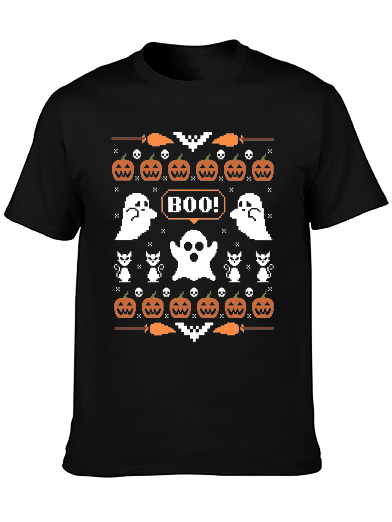 Boo Halloween Pixel Art T-Shirt