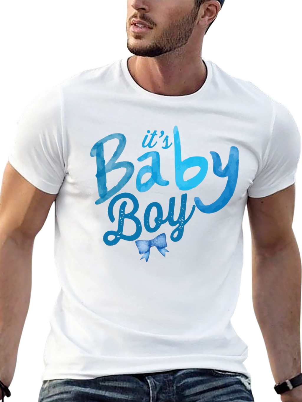 Its A Baby Boy Black Graphic Tee