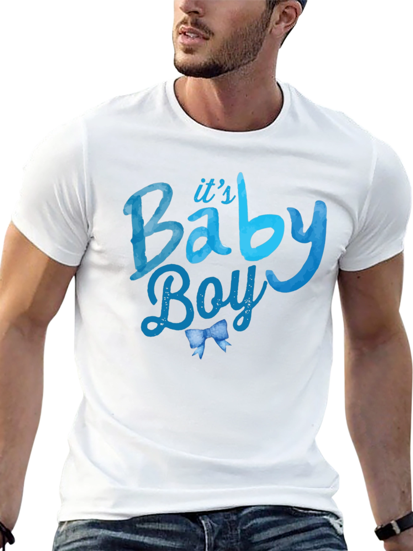 Its A Baby Boy Black Graphic Tee