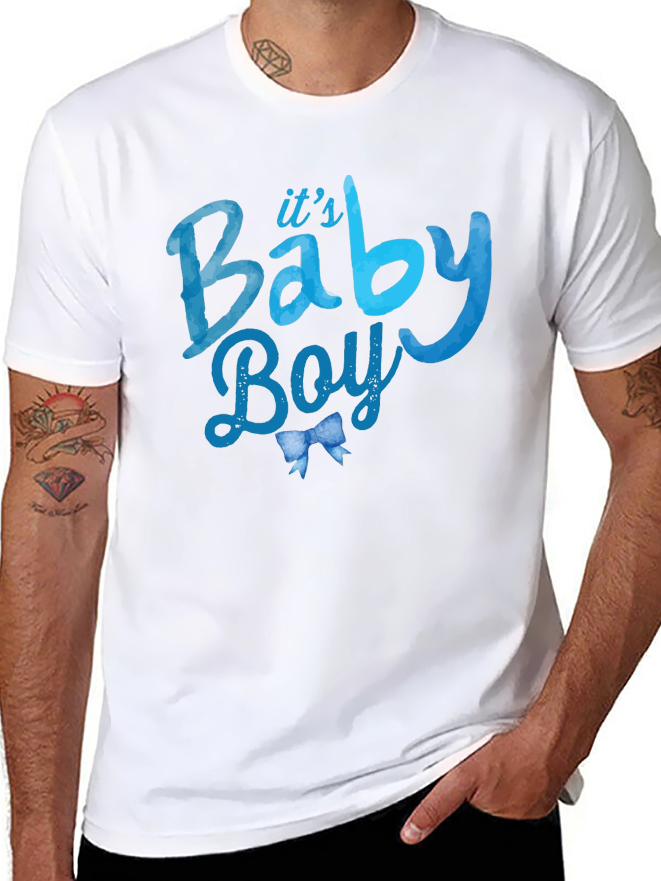 Its A Baby Boy Black Graphic Tee