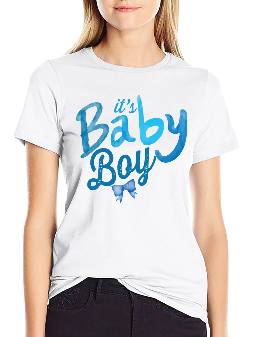 Its A Baby Boy Black Graphic Tee