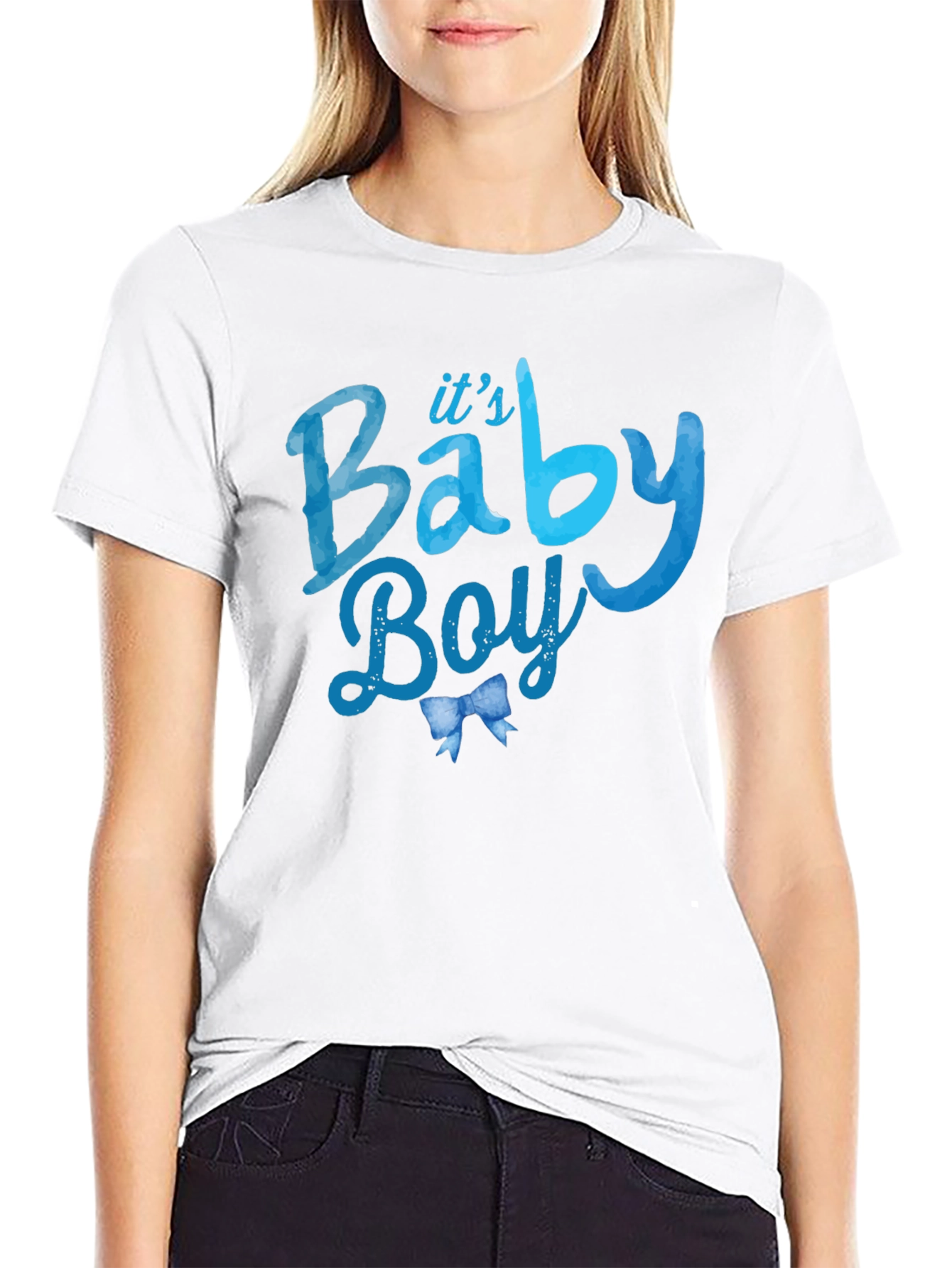 Its A Baby Boy Black Graphic Tee