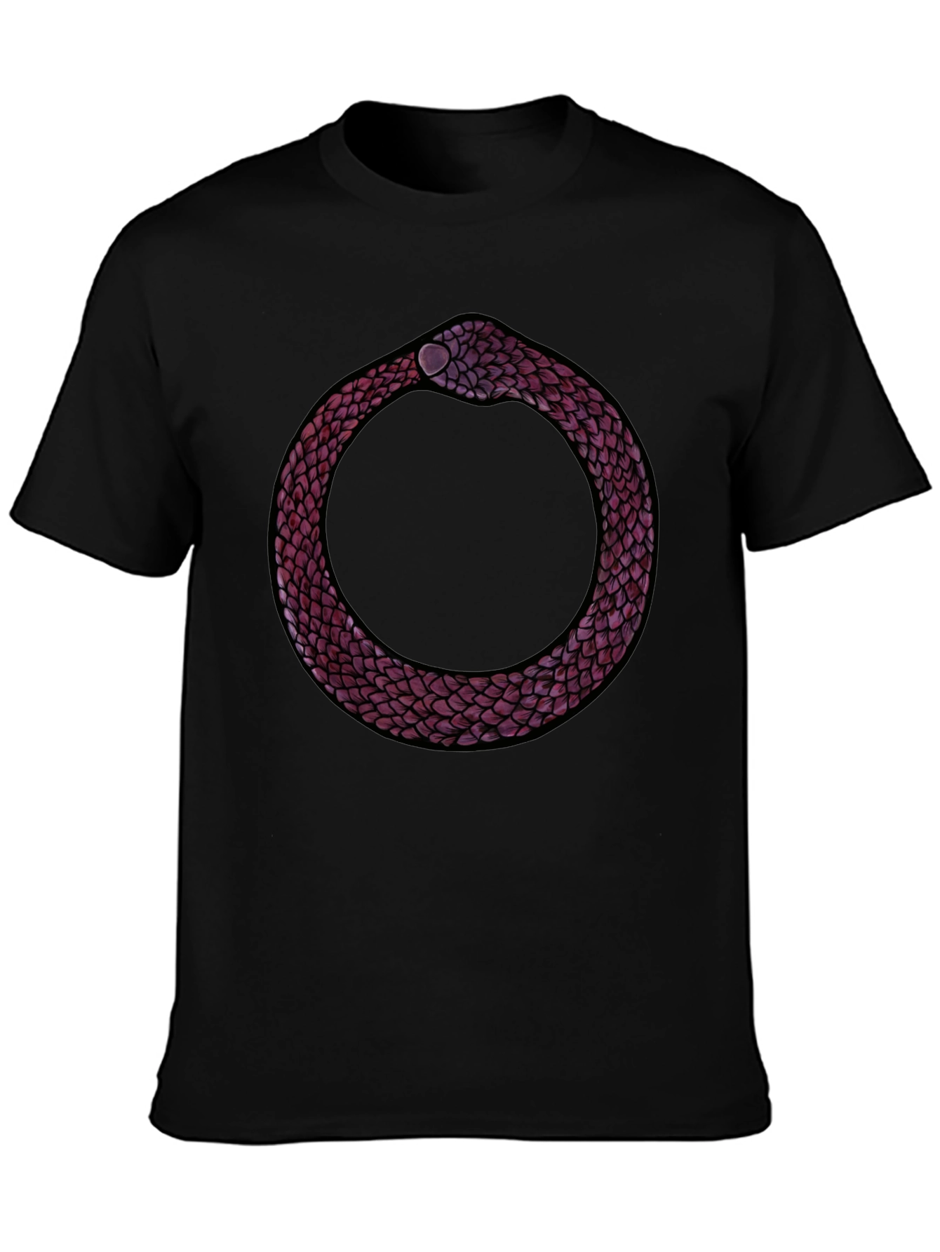 Ouroboros Snake Graphic Tee - Symbolic Design