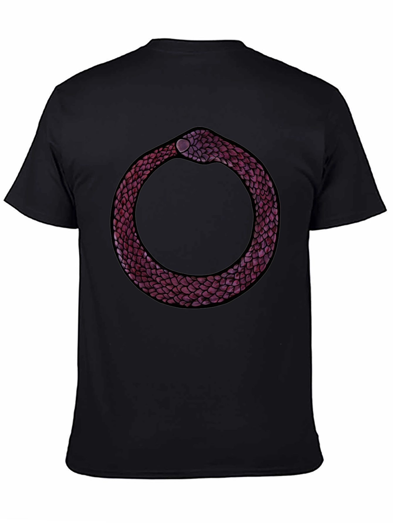 Ouroboros Snake Graphic Tee - Symbolic Design