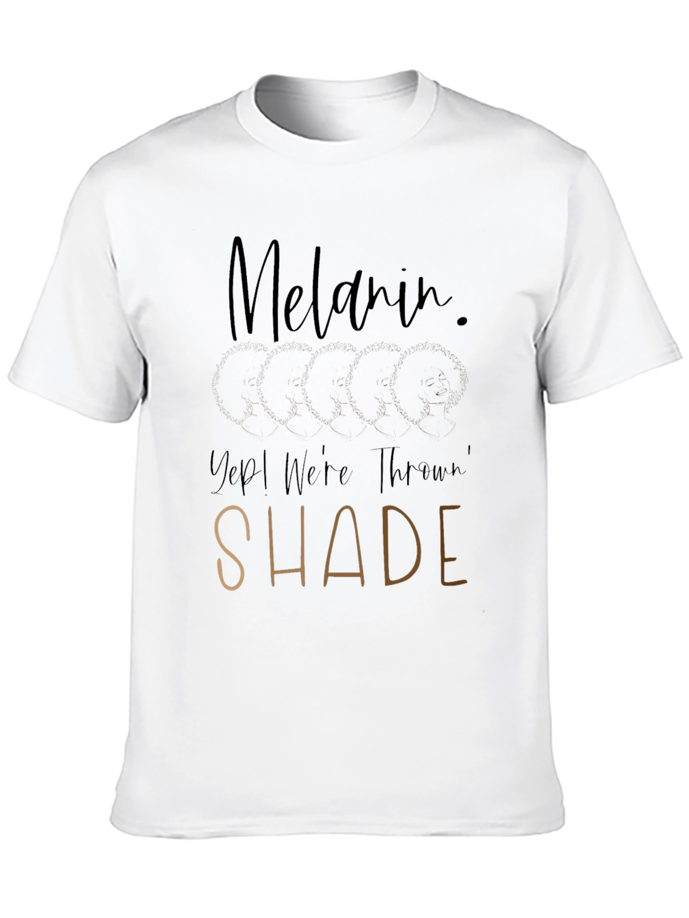 Melanin Throwin Shade Black T-Shirt