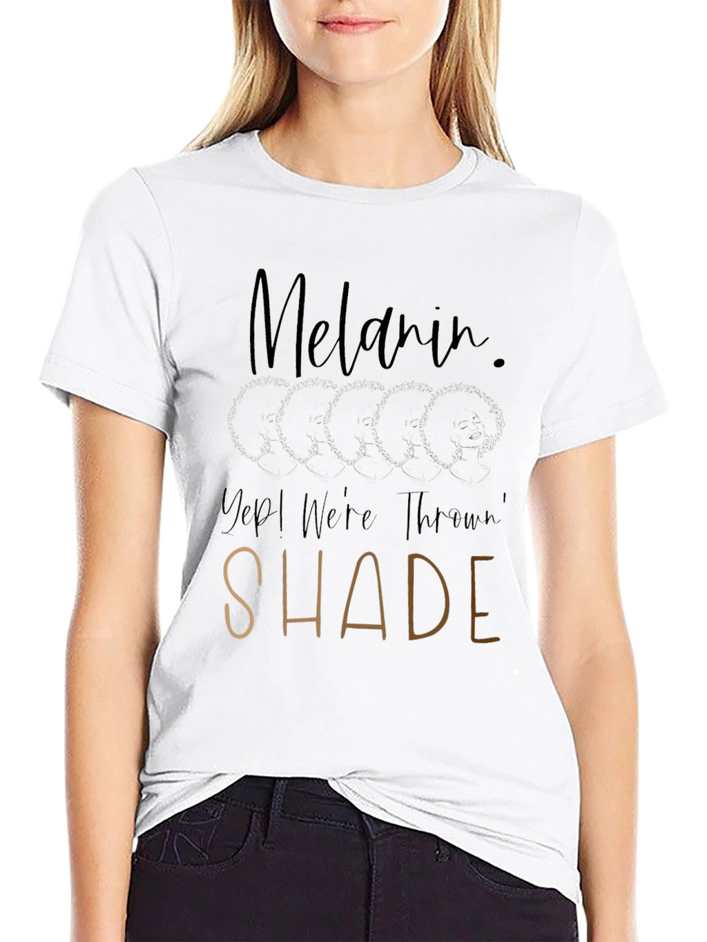 Melanin Throwin Shade Black T-Shirt