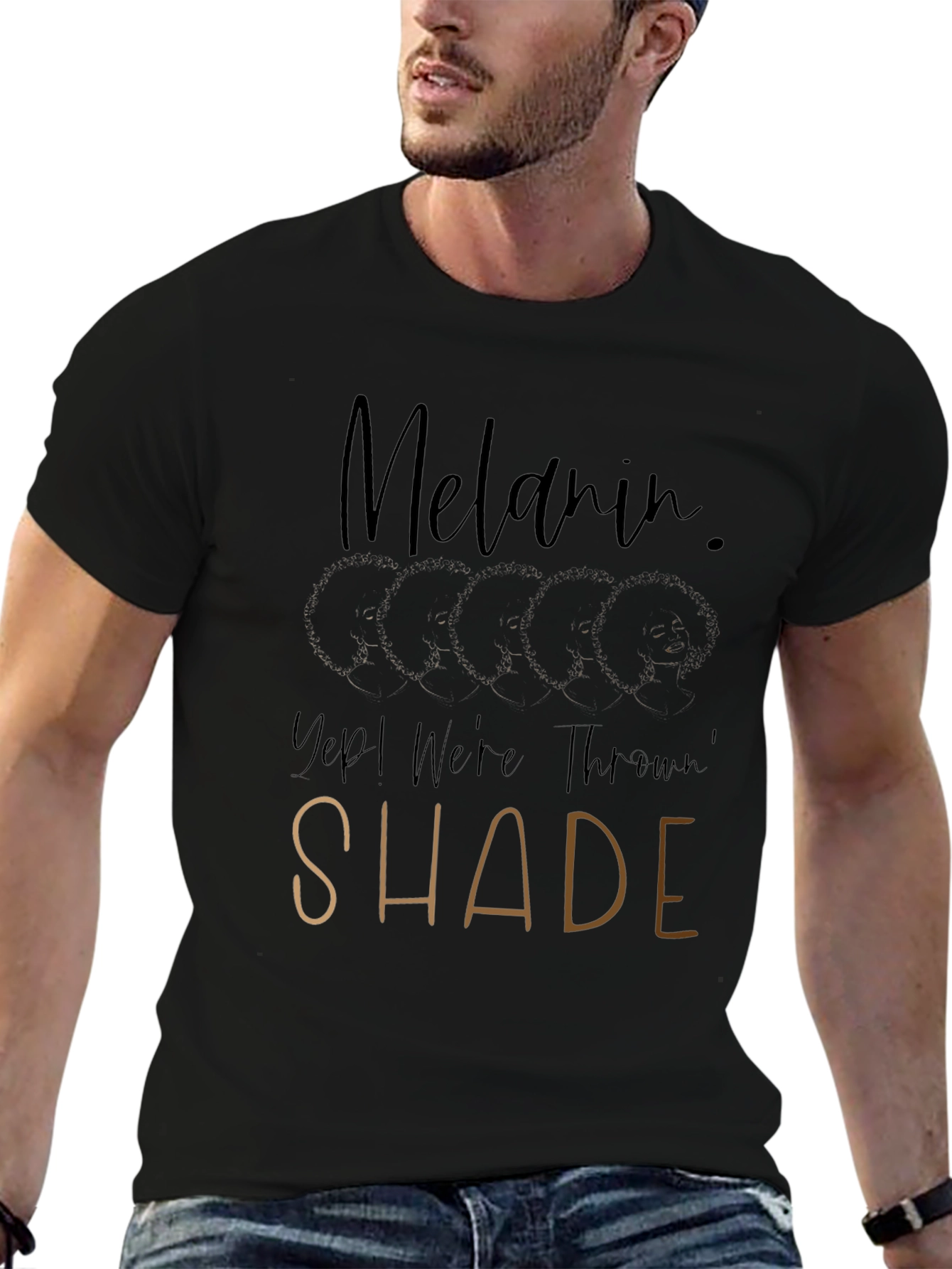 Melanin Throwin Shade Black T-Shirt