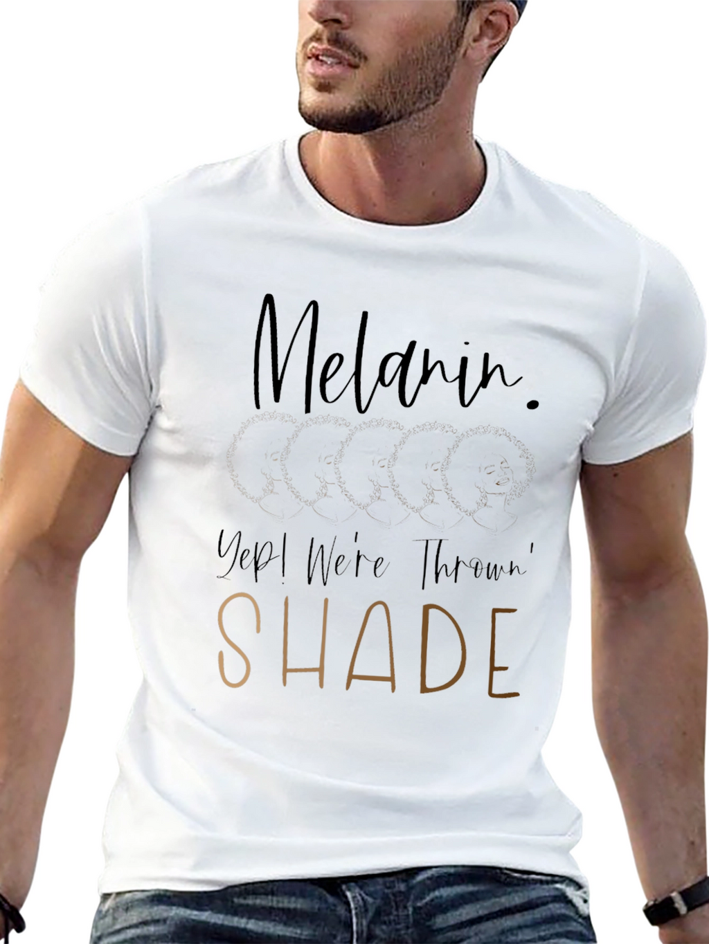 Melanin Throwin Shade Black T-Shirt
