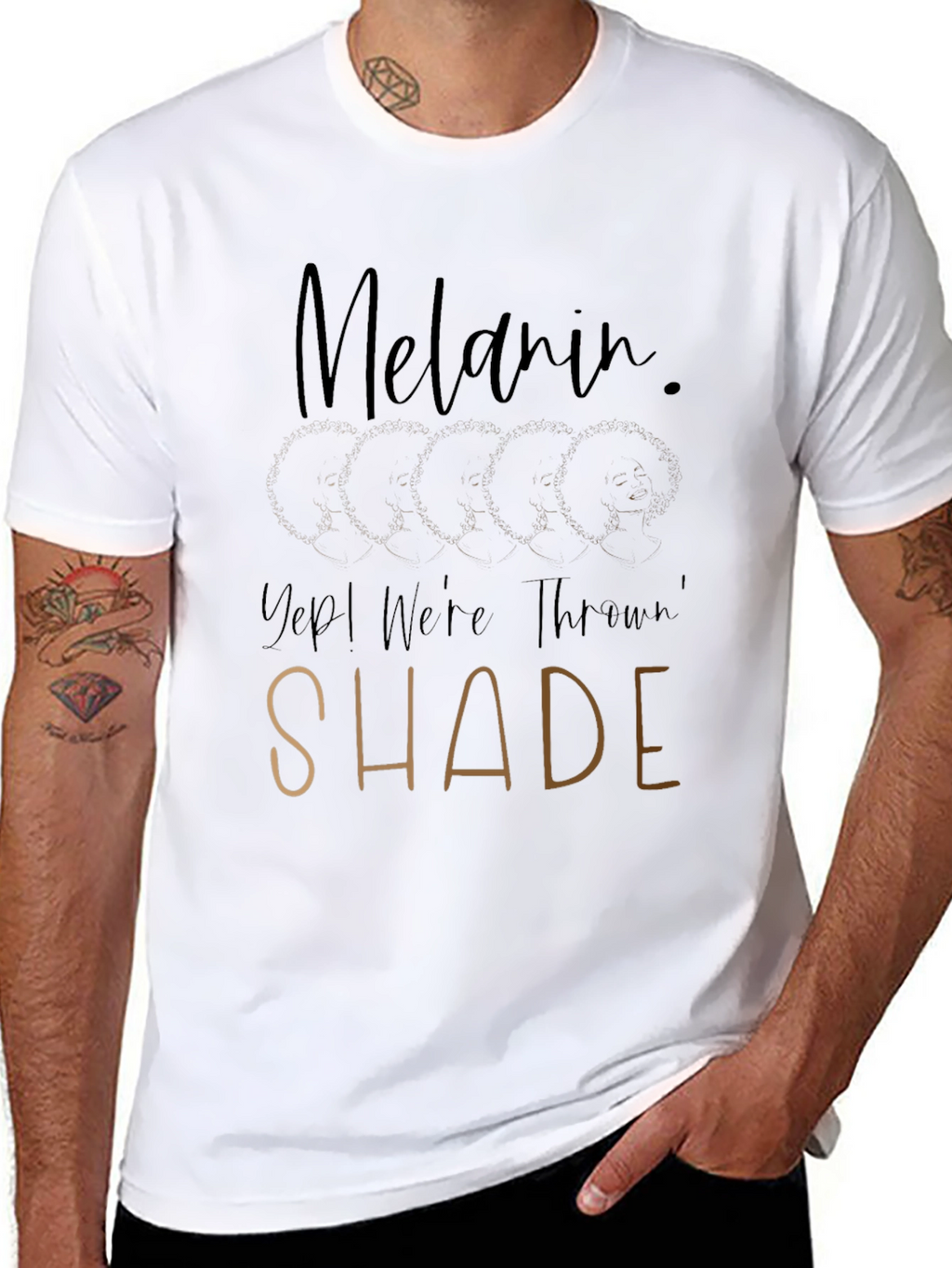 Melanin Throwin Shade Black T-Shirt