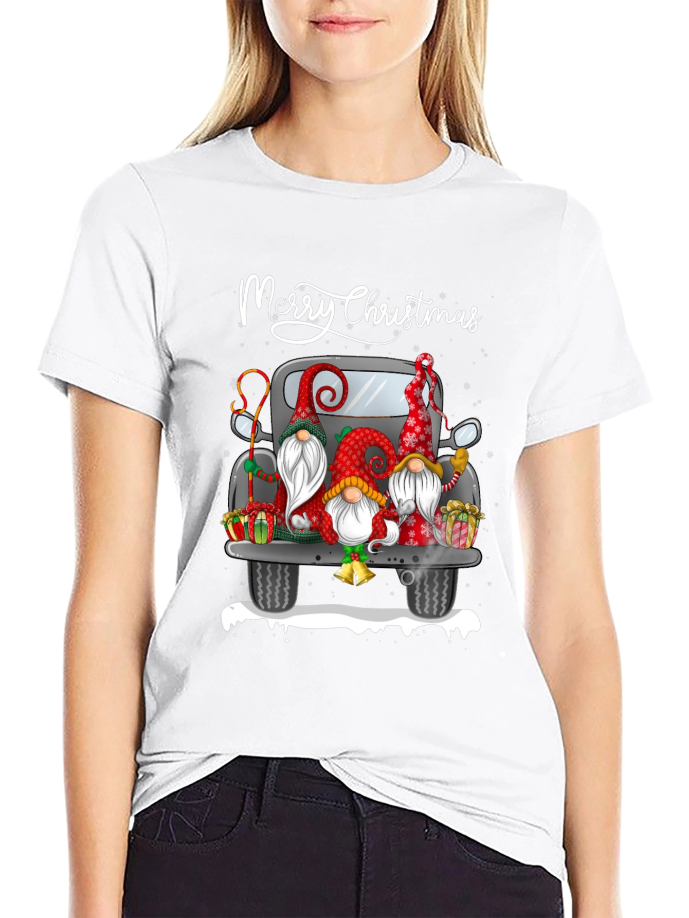 Merry Christmas Gnome Truck T-Shirt