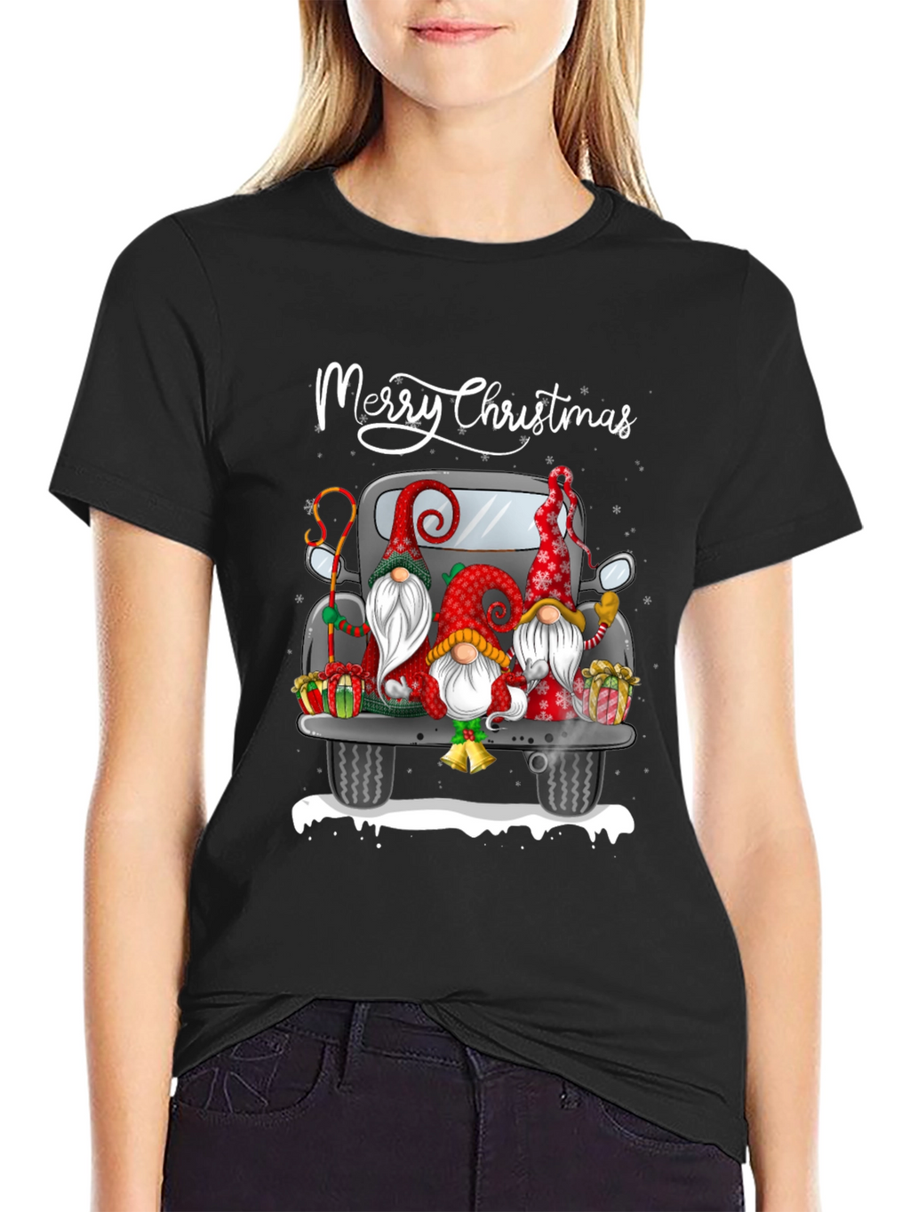 Merry Christmas Gnome Truck T-Shirt