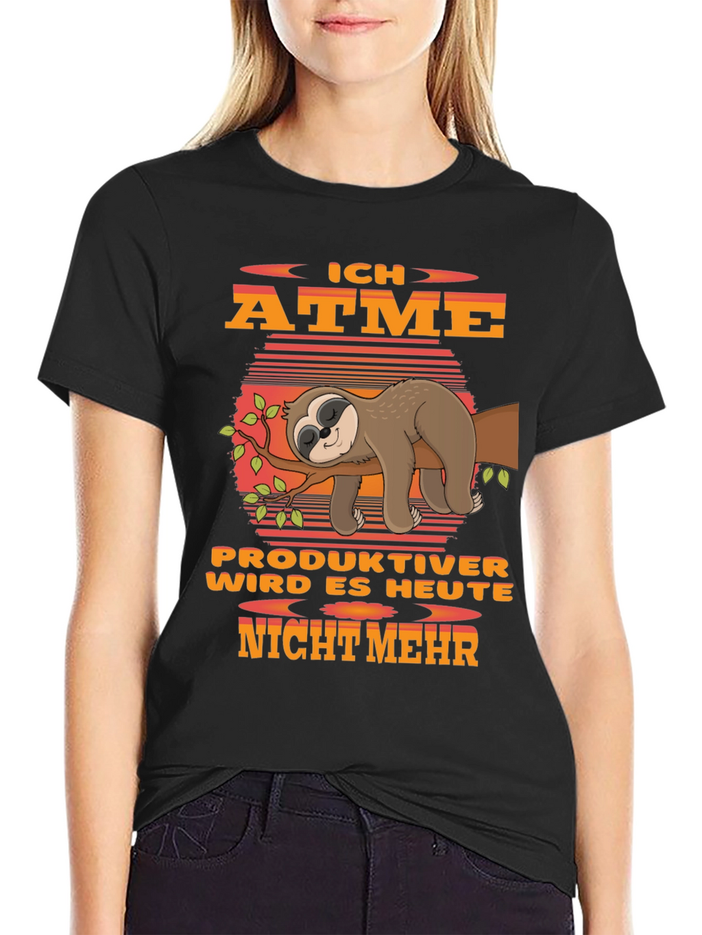 Ich Atme Sloth Graphic T-Shirt