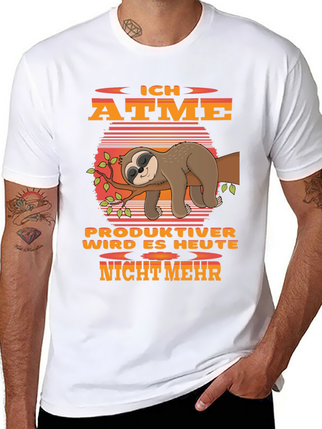 Ich Atme Sloth Graphic T-Shirt