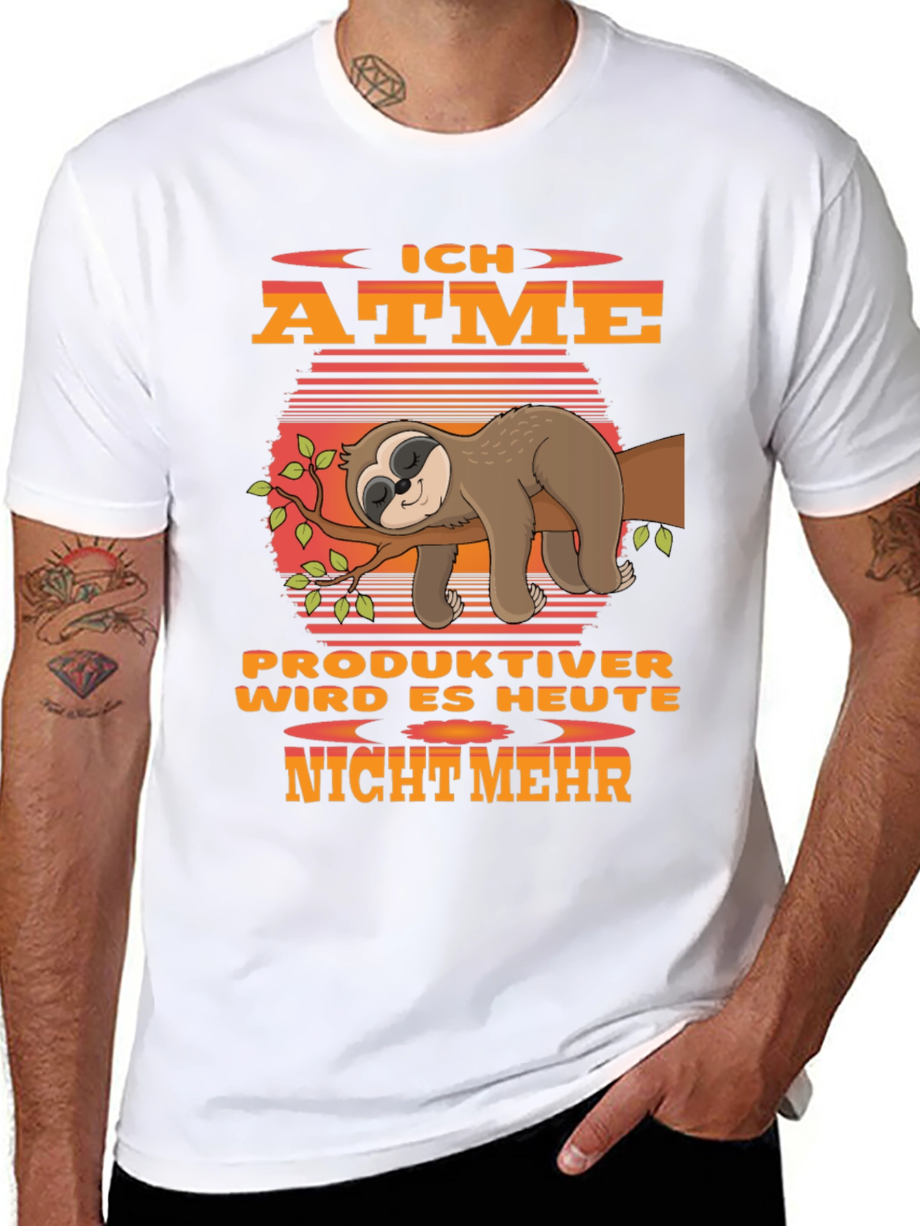 Ich Atme Sloth Graphic T-Shirt
