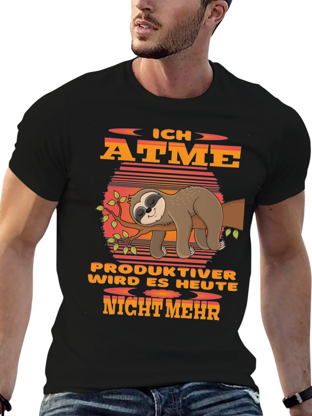 Ich Atme Sloth Graphic T-Shirt