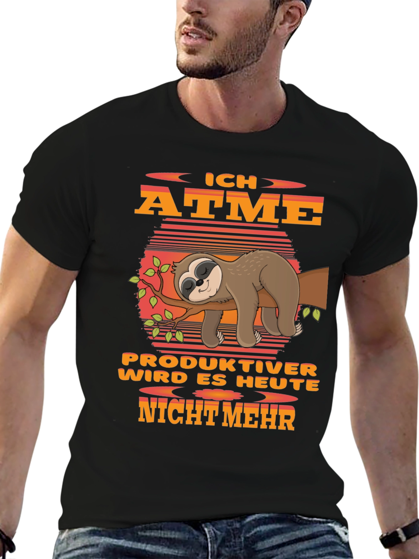 Ich Atme Sloth Graphic T-Shirt