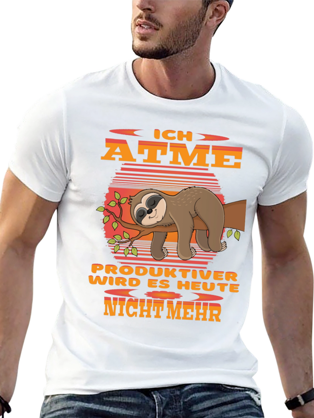 Ich Atme Sloth Graphic T-Shirt