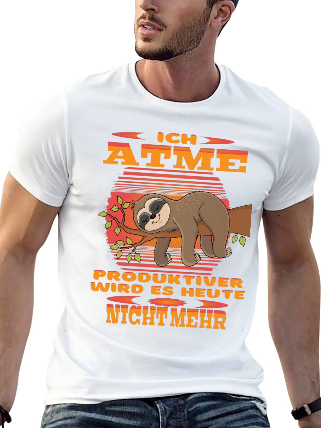 Ich Atme Sloth Graphic T-Shirt