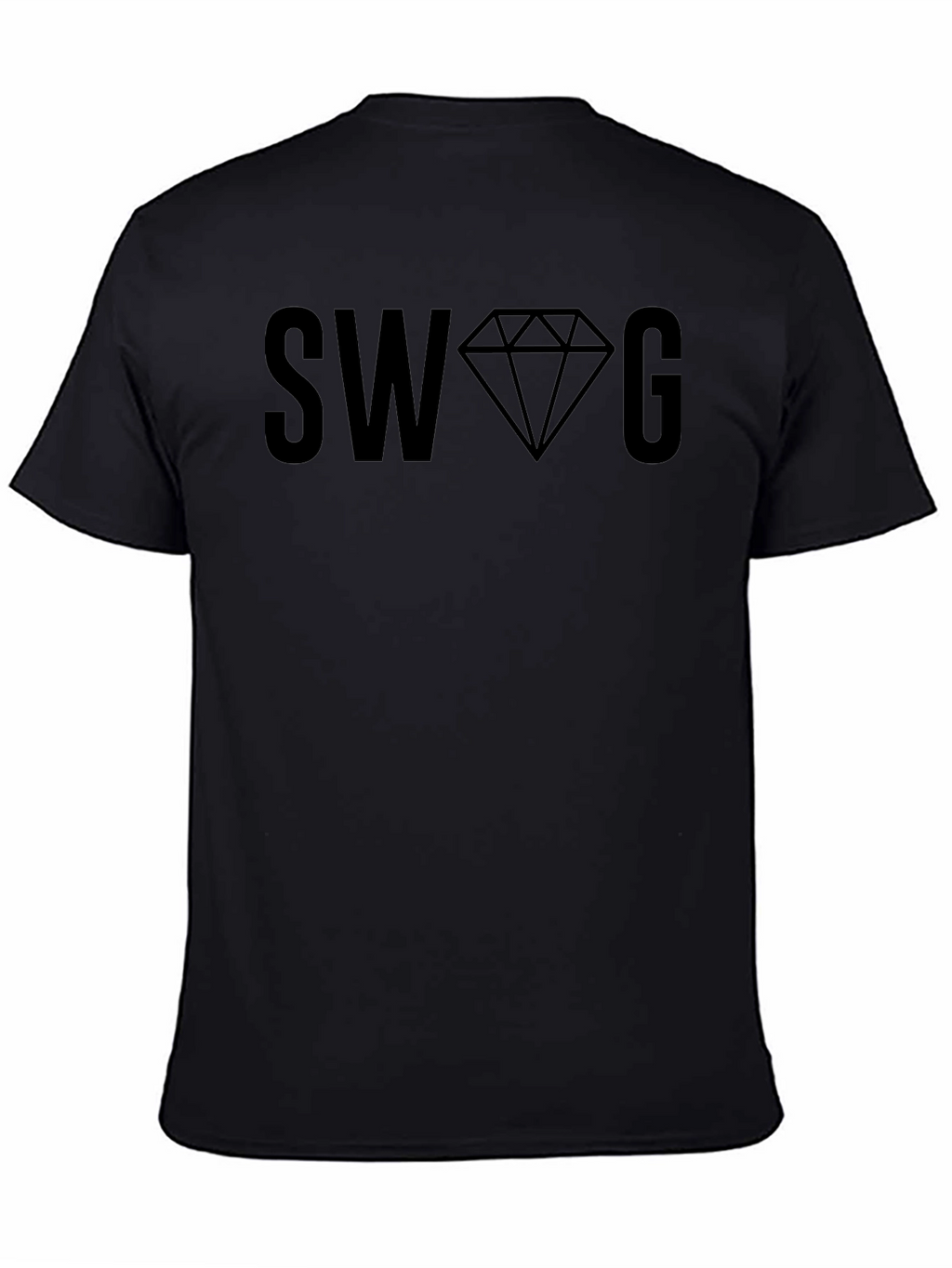 Mens Black SWAG Graphic T-Shirt