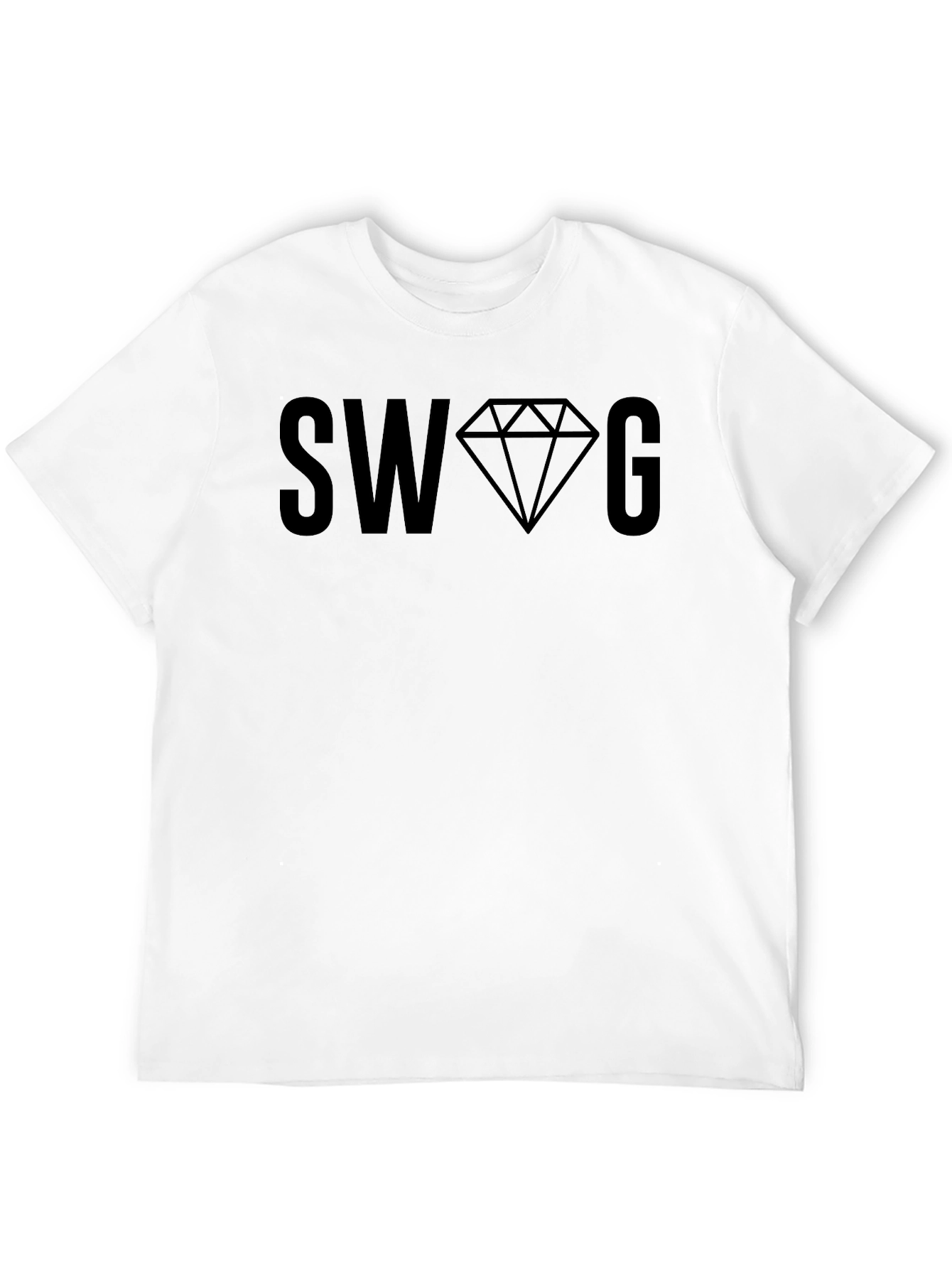 Mens Black SWAG Graphic T-Shirt