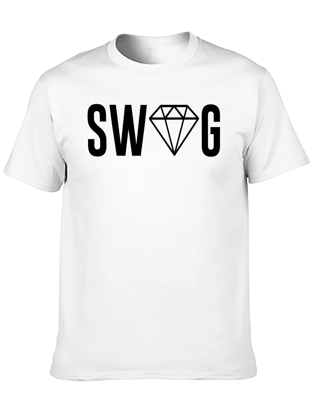 Mens Black SWAG Graphic T-Shirt
