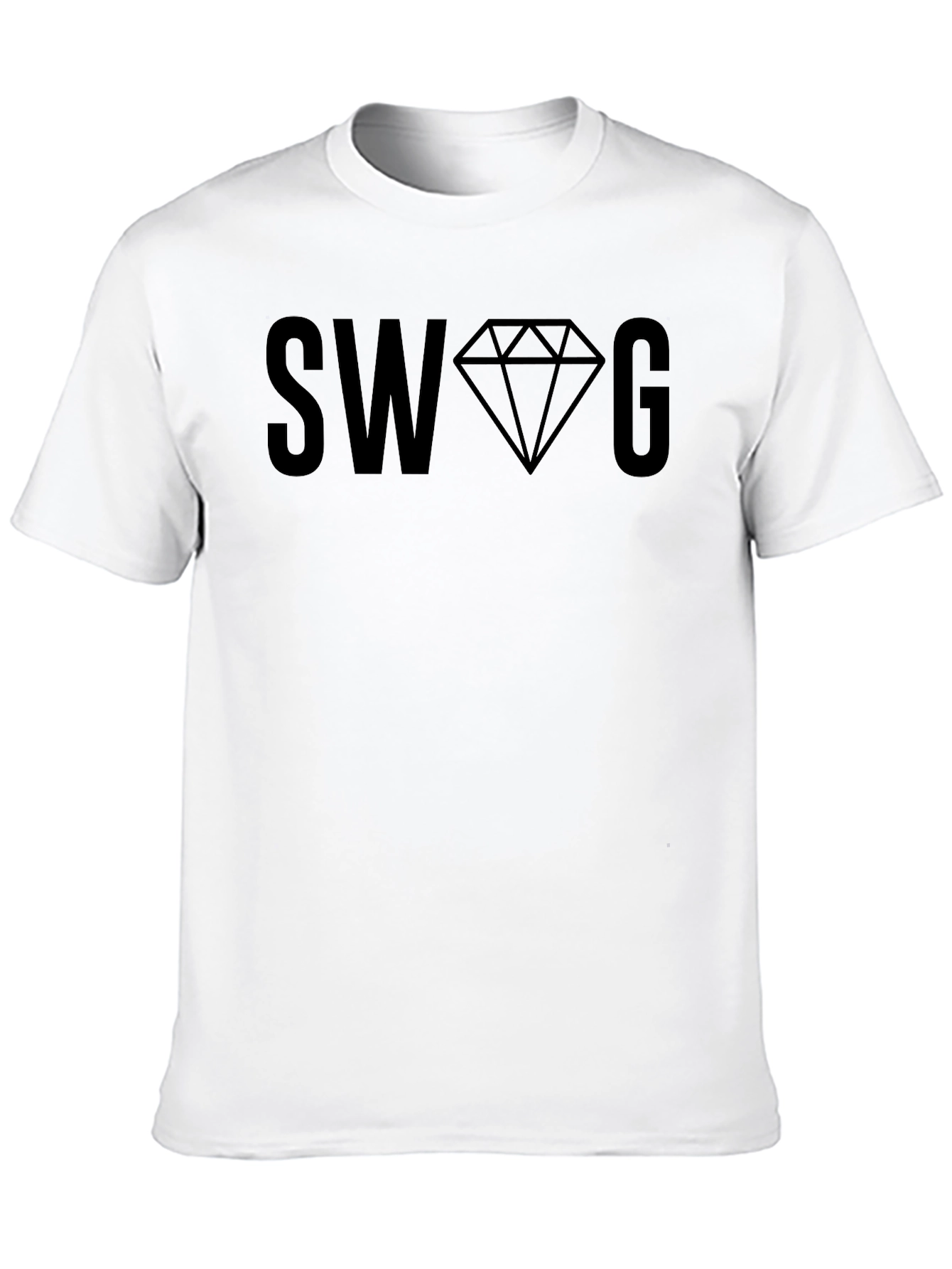 Mens Black SWAG Graphic T-Shirt