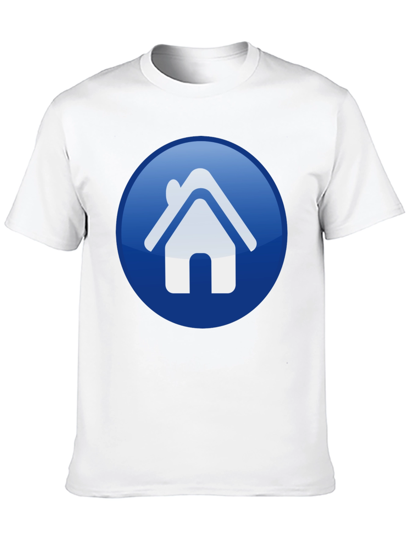 Home Icon Graphic Print Black T-Shirt