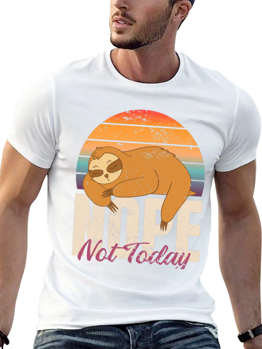 Nope Not Today Sloth Graphic Tee