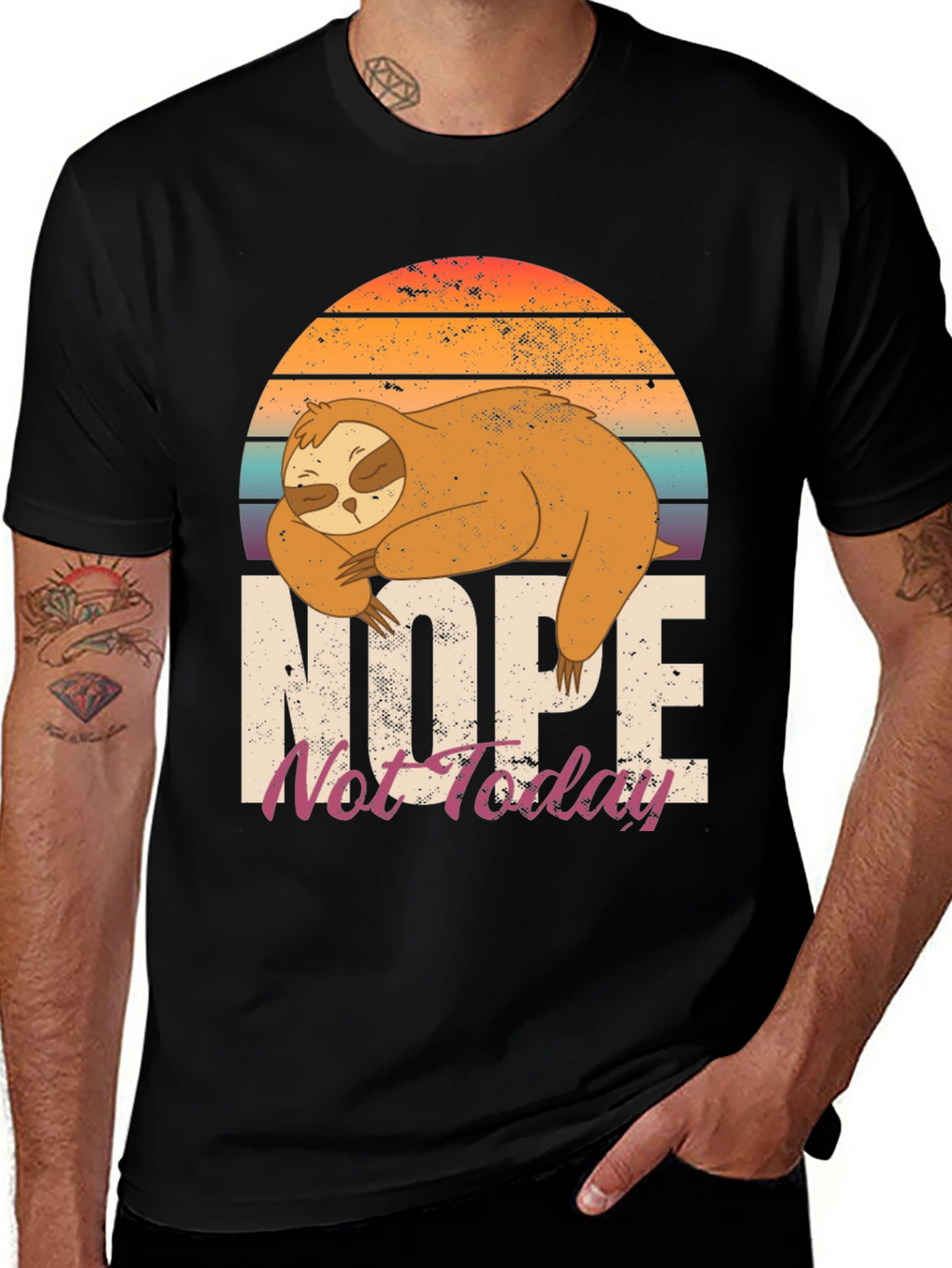 Nope Not Today Sloth Graphic Tee