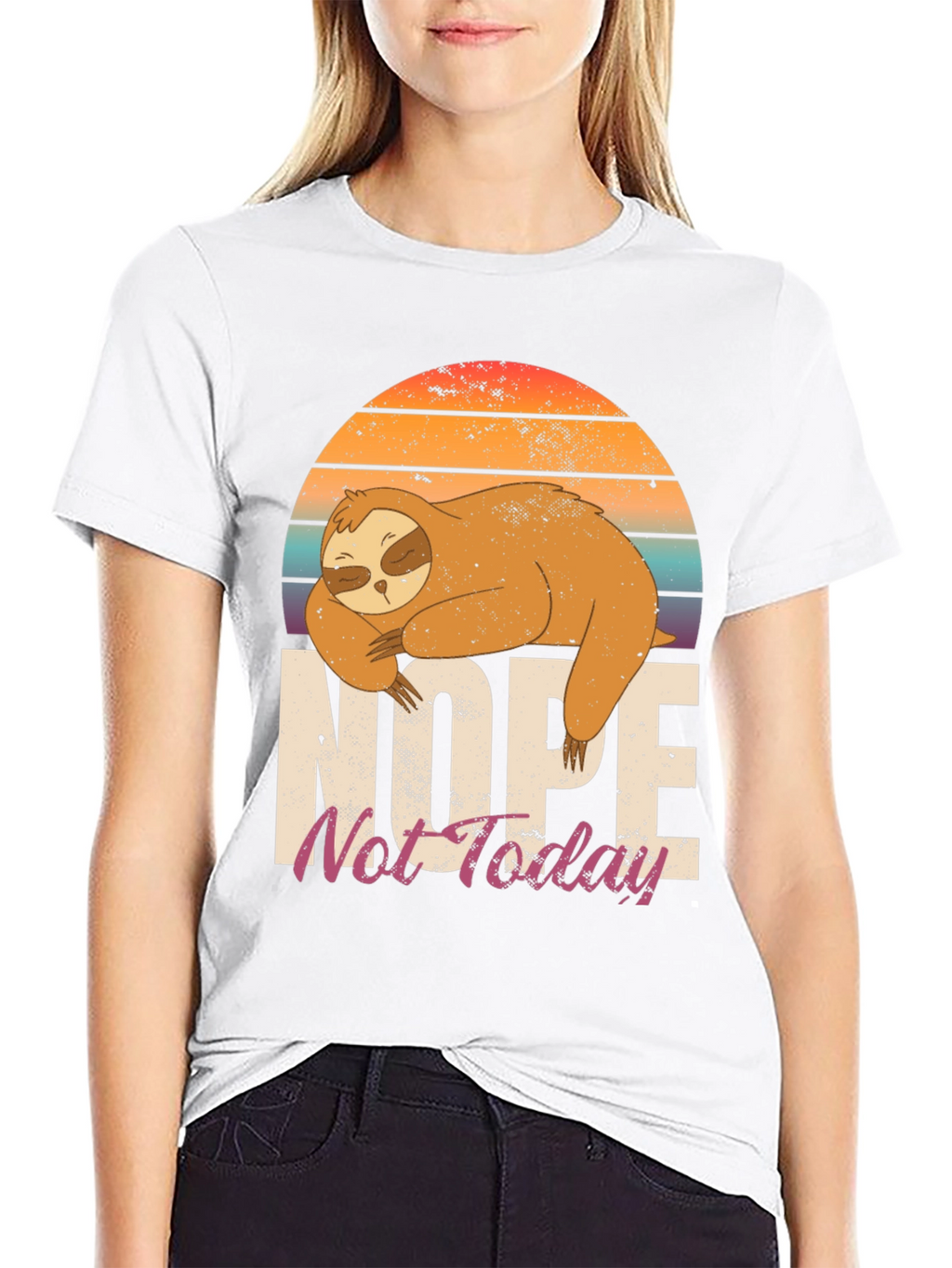 Nope Not Today Sloth Graphic Tee