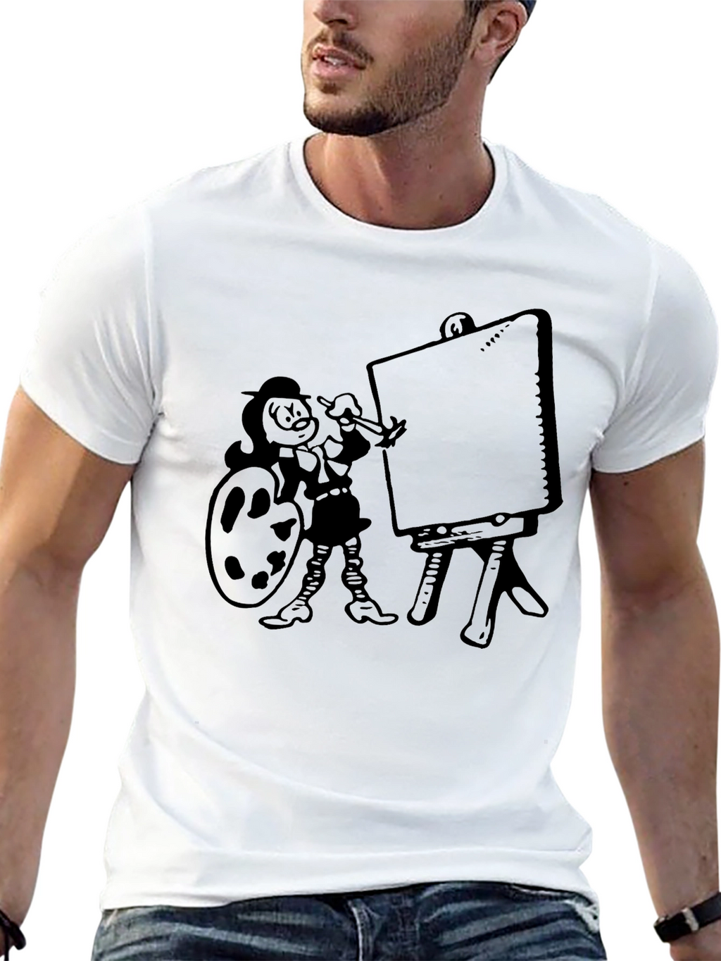 Cartoon Artist Graphic Tee