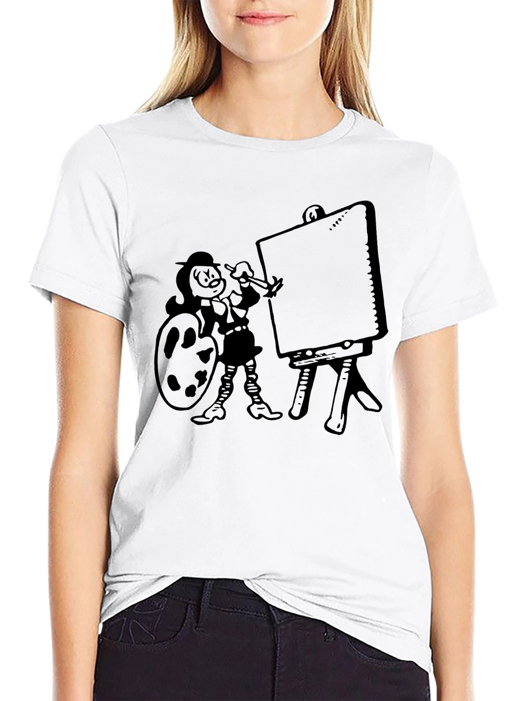 Cartoon Artist Graphic Tee
