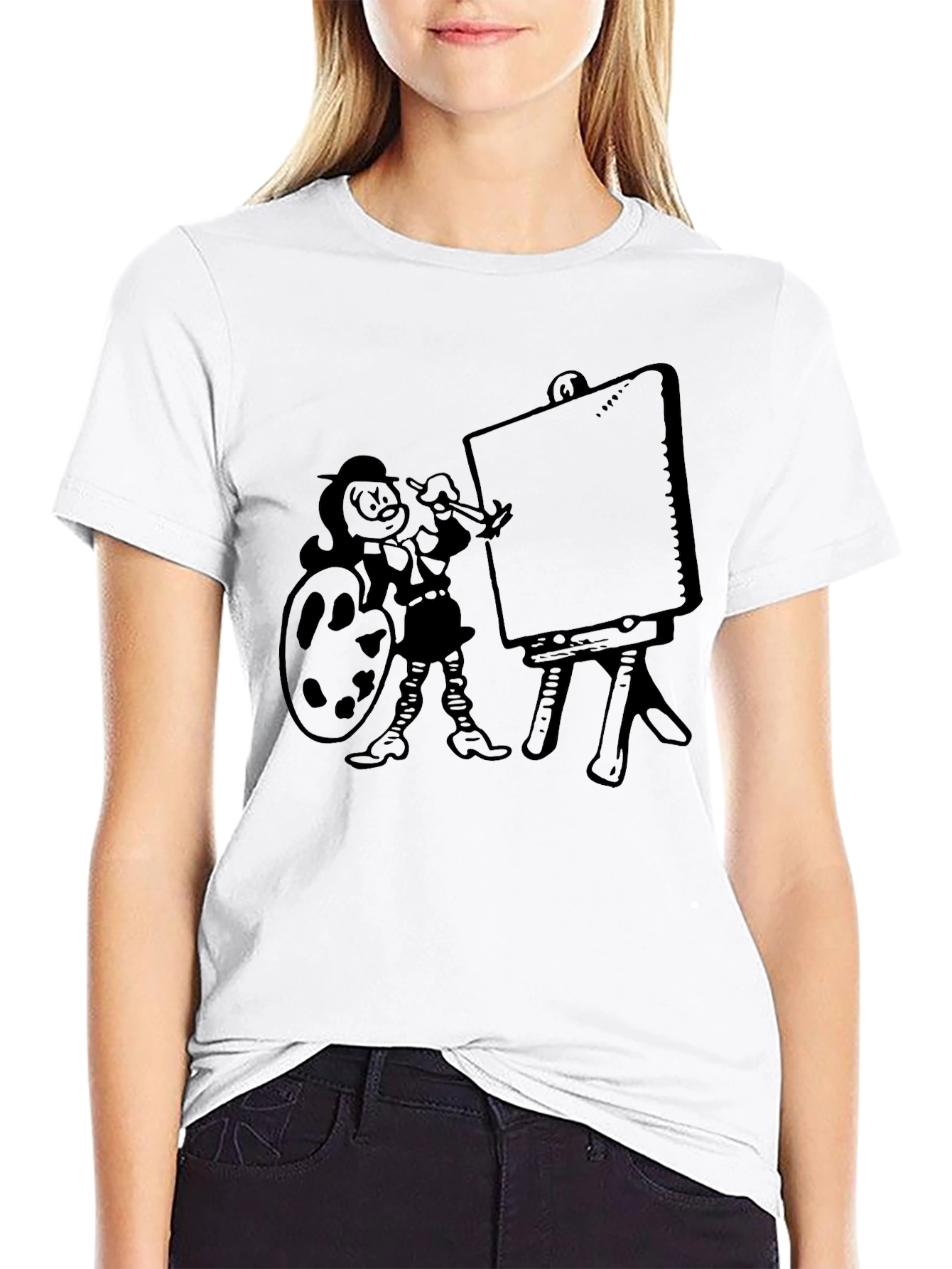 Cartoon Artist Graphic Tee