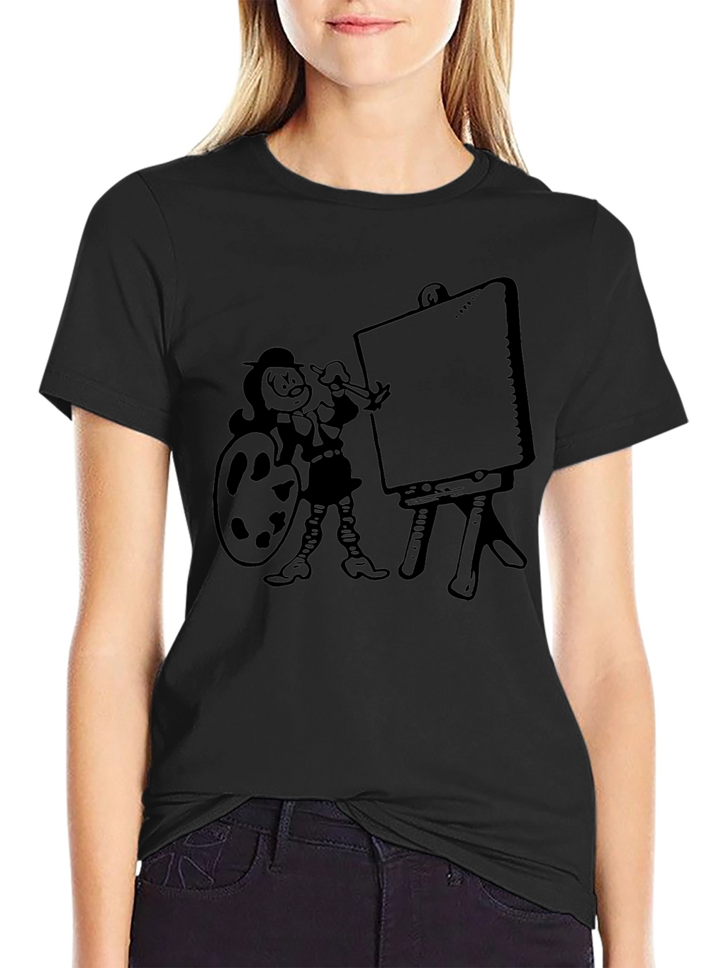 Cartoon Artist Graphic Tee