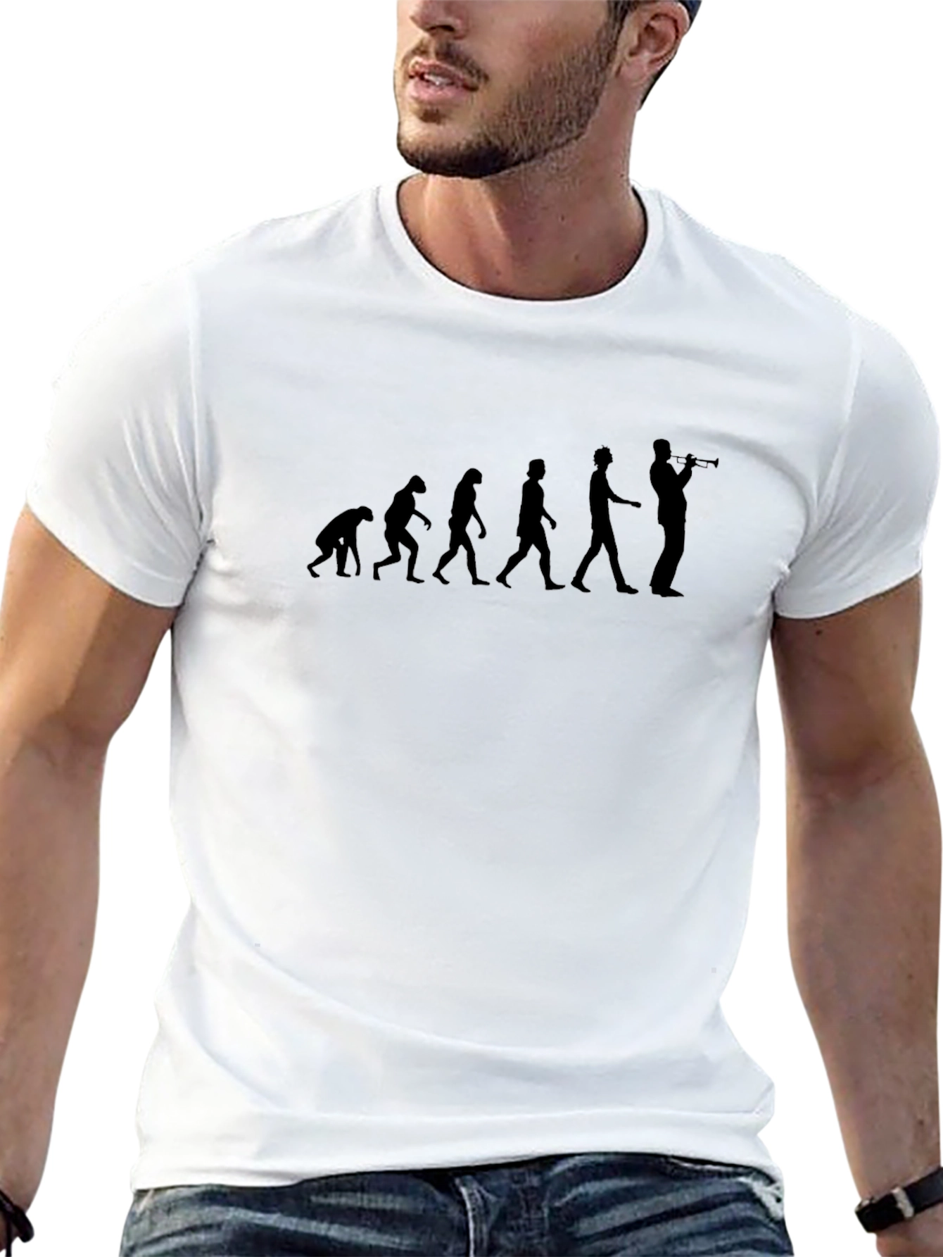 Evolution of Musician Black T-Shirt