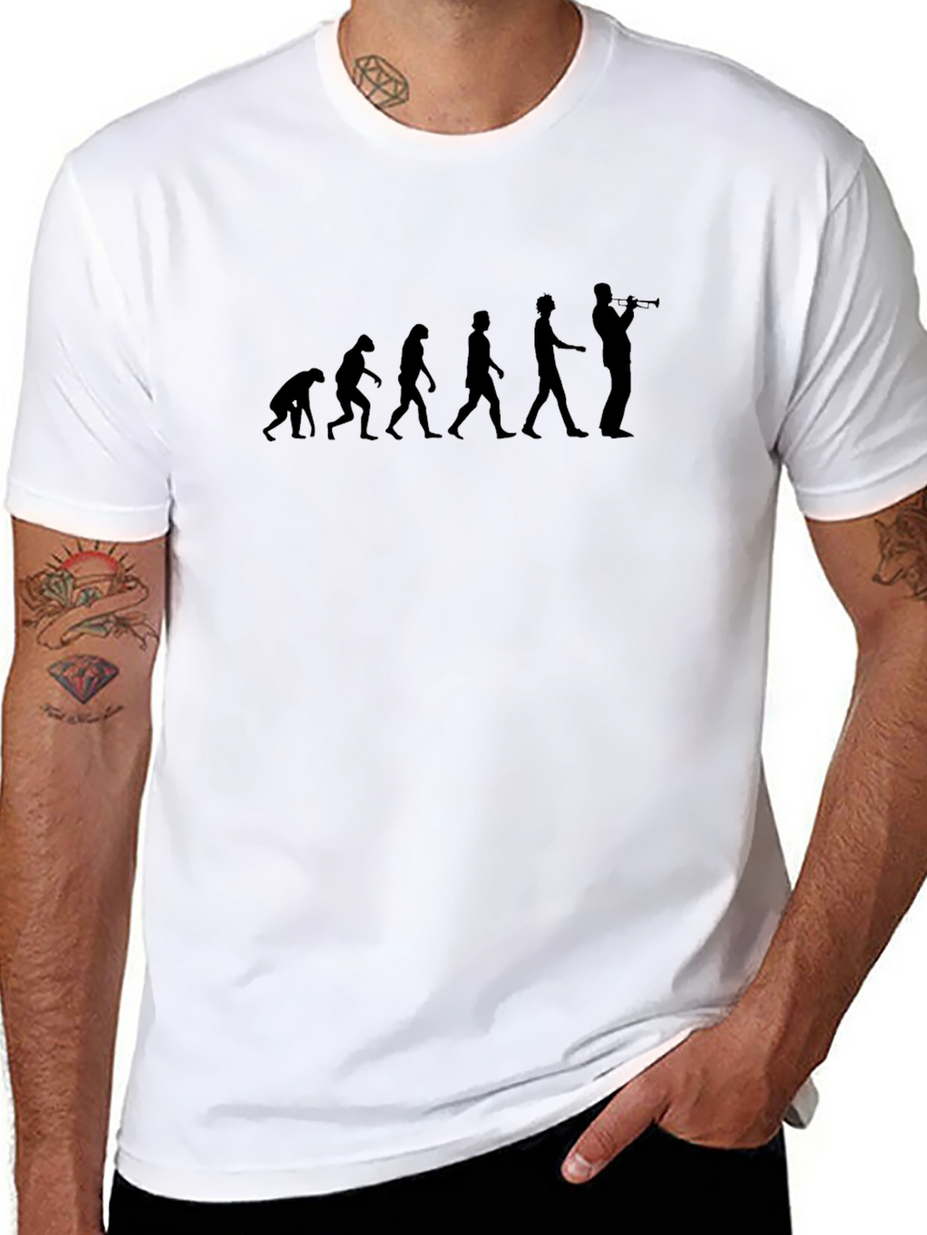 Evolution of Musician Black T-Shirt